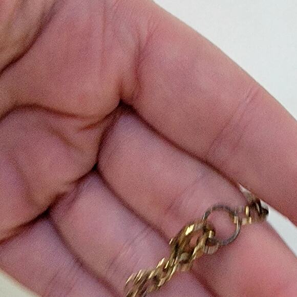 Boho Shell and Gold Tone Necklace with Teardrop Charms Statement Beach Jewelry - Picture 7 of 10